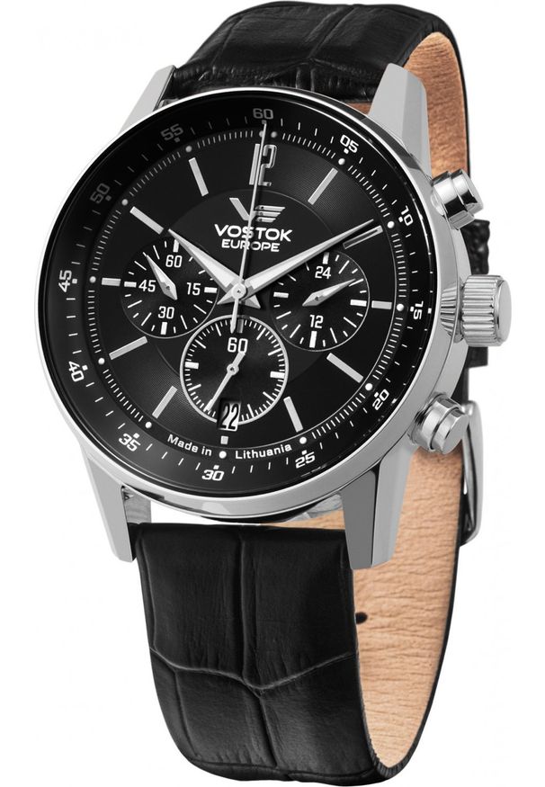 Zegarek Vostok Europe Zegarek męski Vostok Europe VK63-560A690 czarny. Kolor: czarny