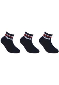 Fila Kids Skarpetki 3-Pack Navy Rozmiar 31-34 - Miękkie i Trwałe. Kolor: niebieski