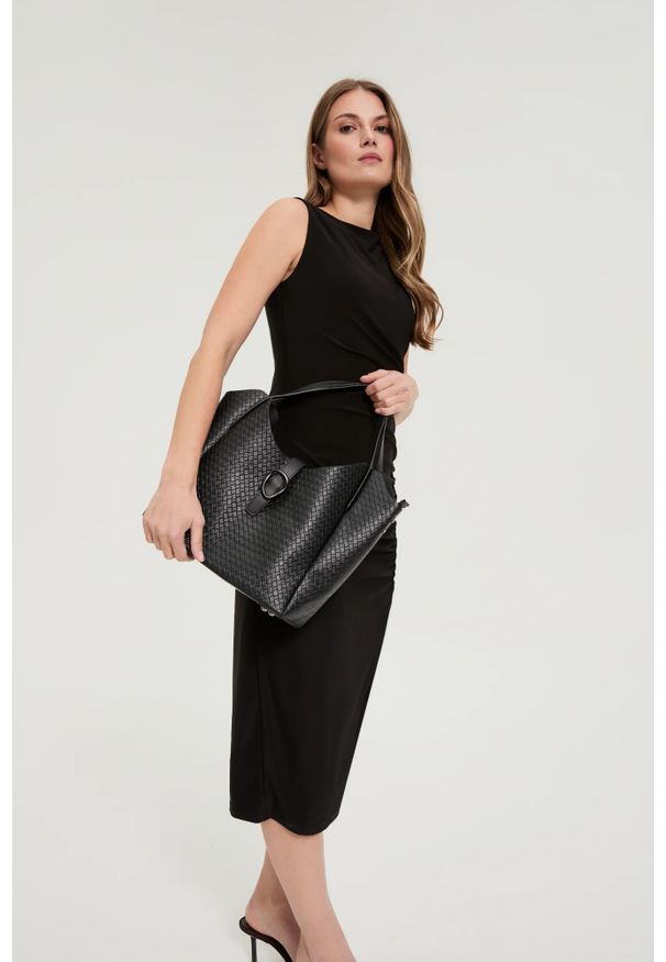 MOODO - Duża torba czarna. Kolor: czarny