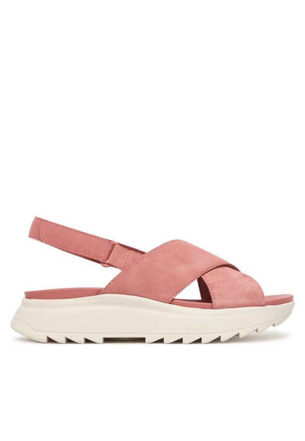 Clarks Sandały DashLite Wish 26186582 Różowy. Kolor: różowy. Materiał: zamsz, skóra