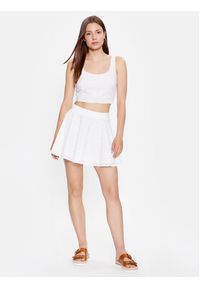 Glamorous Spódnica trapezowa AN4457 Biały Regular Fit. Kolor: biały. Materiał: bawełna #6