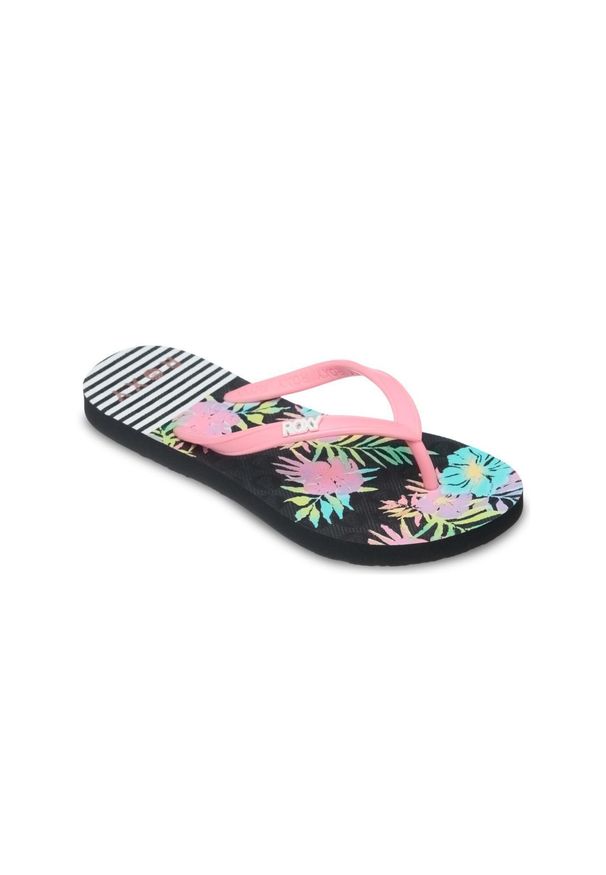 Roxy - Sandały dla Dziewczynki RG VIVA STAMP. Kolor: czarny. Materiał: materiał, guma. Wzór: paski. Styl: sportowy