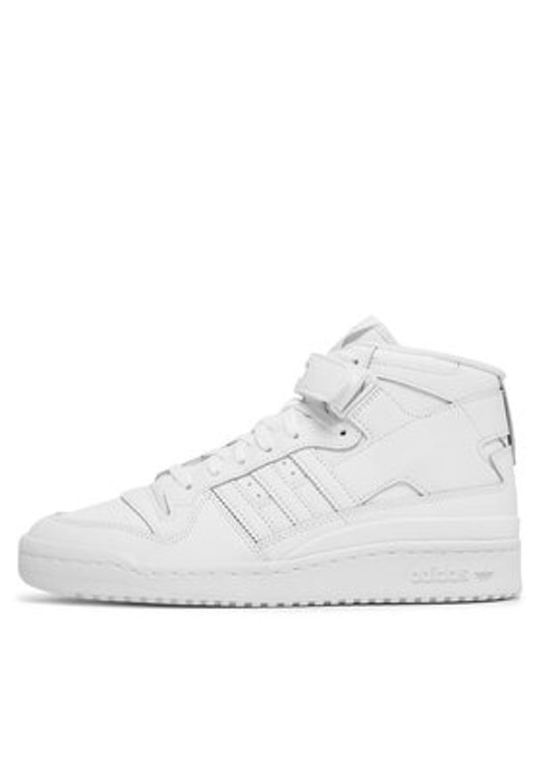 Adidas - adidas Sneakersy Forum Mid IG3754 Biały. Kolor: biały. Materiał: skóra