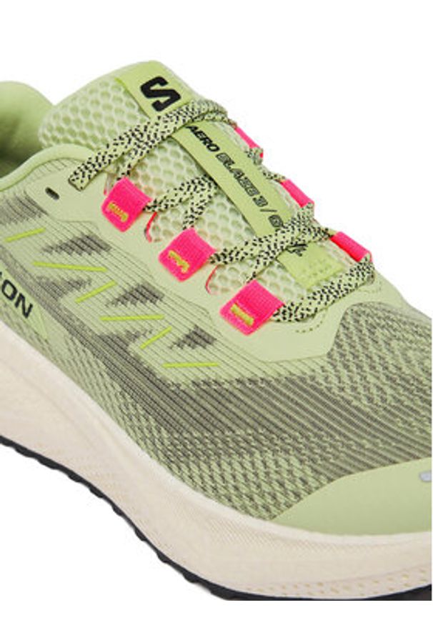salomon - Salomon Buty do biegania Aero Blaze 3 Grvl L49106400 Zielony. Kolor: zielony. Materiał: materiał