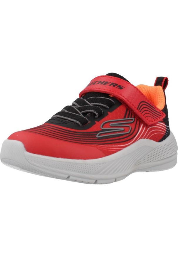 skechers - Buty do chodzenia niemowlęce Skechers Microspec Advance. Kolor: czerwony. Materiał: syntetyk, materiał. Szerokość cholewki: normalna. Model: Skechers Sport. Sport: turystyka piesza