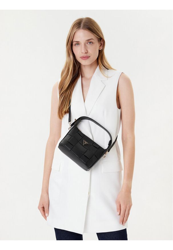 Guess Torebka Maylee Mini HWWG96 61720 Czarny. Kolor: czarny. Materiał: skórzane