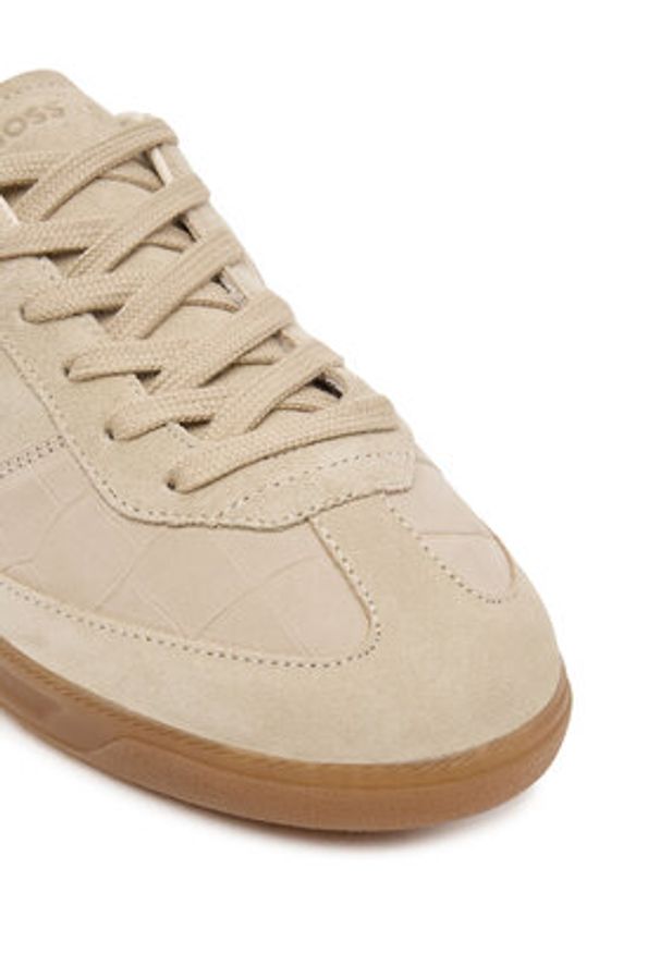 BOSS Sneakersy Brenta 50547825 Beżowy. Kolor: beżowy. Materiał: zamsz, skóra
