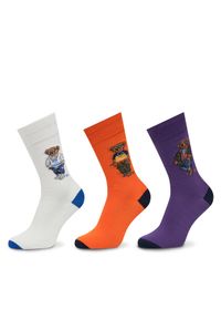 Polo Ralph Lauren Skarpety długie 449973050001 Kolorowy. Materiał: materiał, bawełna. Wzór: kolorowy