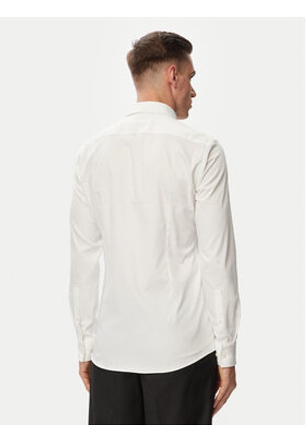 Hugo - HUGO Koszula Kenno 50566215 Biały Slim Fit. Kolor: biały. Materiał: bawełna