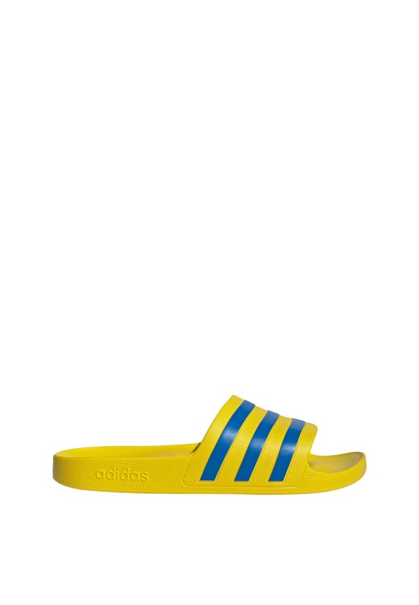 Adidas - Klapki adilette Aqua. Kolor: żółty, wielokolorowy, niebieski. Styl: elegancki