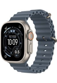 APPLE - Smartwatch Apple Watch Ultra 3 GPS + Cellular 49mm Natural Titanium / Ocean Band Niebieski (MEWH4QP-A). Rodzaj zegarka: smartwatch. Kolor: niebieski #1