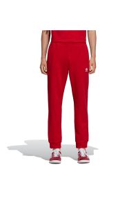 Adidas - Spodnie adidas Trefoil Pant DX3618 - czerwone. Kolor: czerwony. Materiał: materiał, bawełna, dresówka