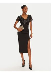 Rinascimento Sukienka koktajlowa CFC0019731002 Czarny Regular Fit. Kolor: czarny. Materiał: syntetyk. Styl: wizytowy #2
