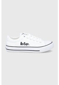 Lee Cooper tenisówki damskie kolor biały. Nosek buta: okrągły. Kolor: biały. Materiał: guma
