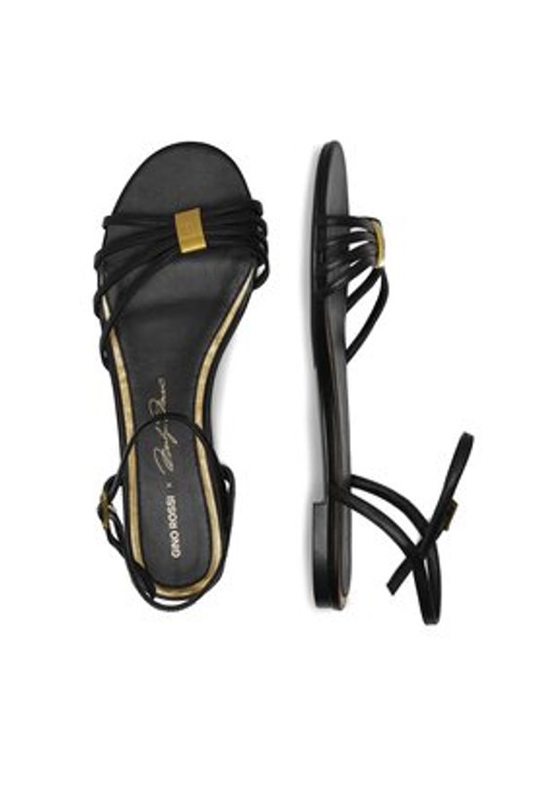 Gino Rossi Sandały ROSE-SLT569P-19 Czarny. Kolor: czarny. Materiał: skóra