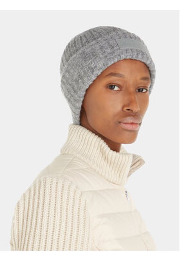 TOMMY HILFIGER - Tommy Hilfiger Czapka Twist AW0AW15325 Szary. Kolor: szary. Materiał: nylon, materiał