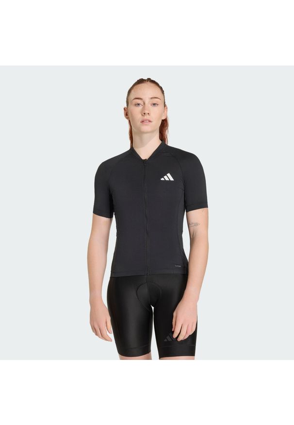 Adidas - Koszulka Do Jazdy Na Rowerze Essentials. Kolor: czarny. Technologia: ClimaCool (Adidas). Sport: kolarstwo
