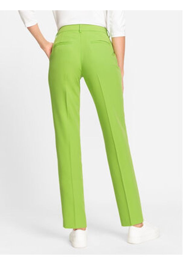 Olsen Chinosy 14000500 Zielony Slim Fit. Kolor: zielony. Materiał: syntetyk