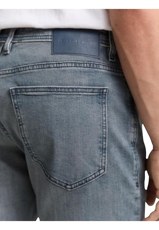 Męskie Spodnie Jeansowe Tom Tailor TTMARVIN STRAIGHT mid stone blue grey denim 1048364 10162