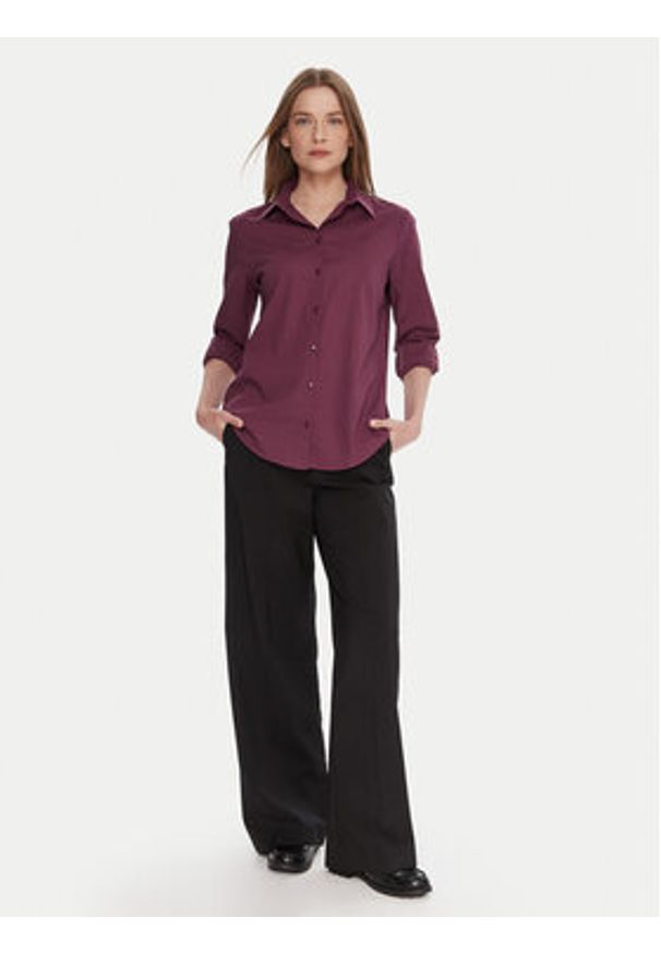United Colors of Benetton - United Colors Of Benetton Koszula 5WPQDQ0AX Fioletowy Regular Fit. Kolor: fioletowy. Materiał: bawełna