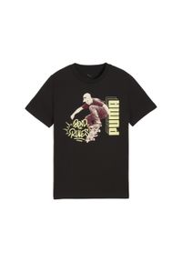 Puma - Młodzieżowa koszulka MID90s z grafiką PUMA Black. Kolor: czarny. Sezon: lato. Sport: joga i pilates