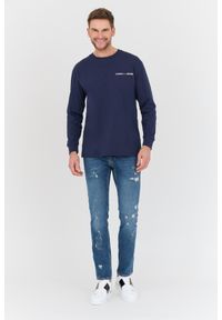 Tommy Jeans - TOMMY JEANS Granatowy longsleeve. Kolor: niebieski. Długość rękawa: długi rękaw #3