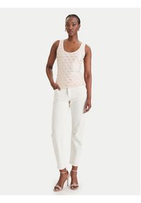 Guess Top W6GP10 K2932 Beżowy Regular Fit. Kolor: beżowy. Materiał: bawełna #3