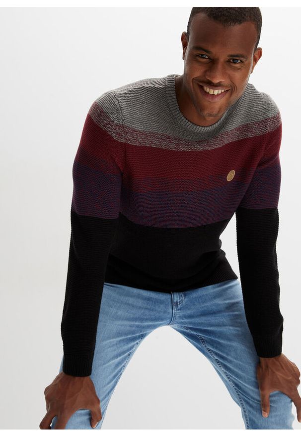 bonprix - Cienki sweter w cieniowanym kolorze. Kolor: szary