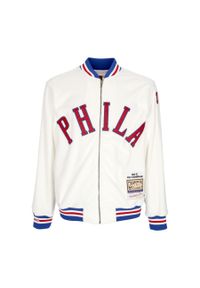 Mitchell & Ness - Strzelecka bluza dresowa Philadelphia 76ers Authentic Wilt Chamberlain 1966/67. Kolor: biały. Materiał: dresówka. Sport: koszykówka #1