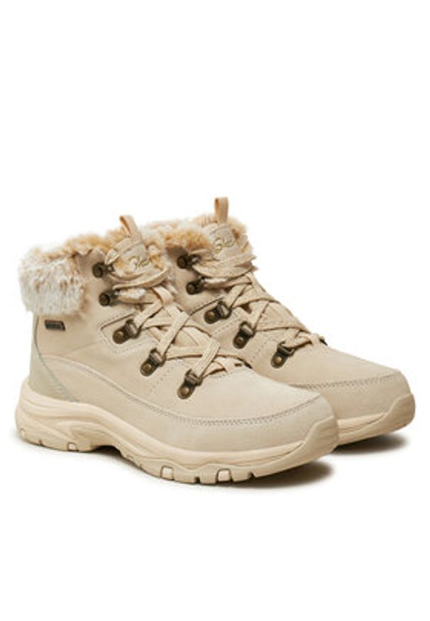 skechers - Skechers Trapery Trego - Snow Worries 167882/NAT Beżowy. Kolor: beżowy. Materiał: zamsz, skóra