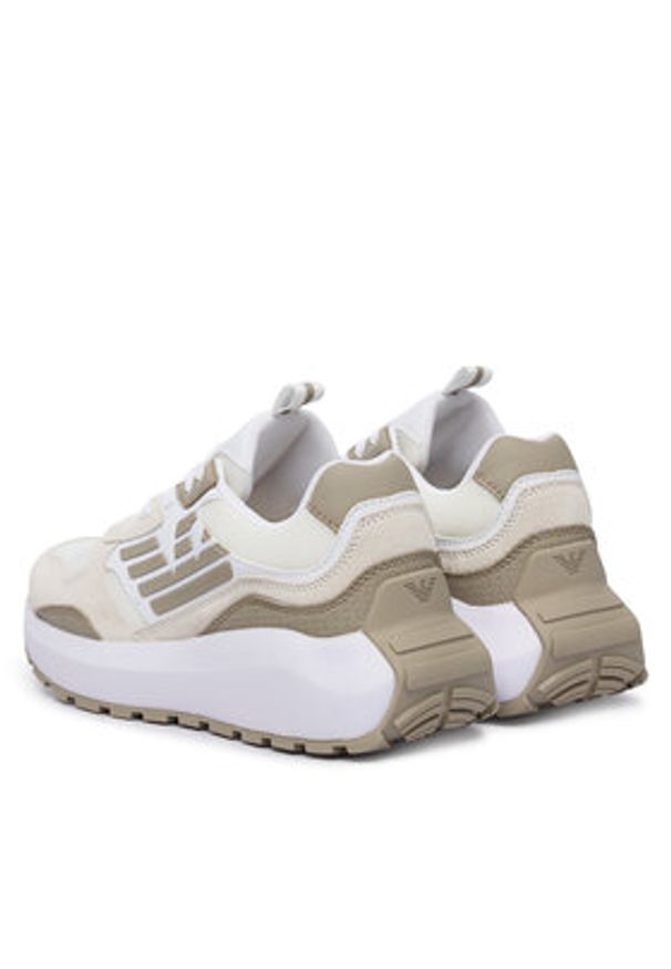 EA7 Emporio Armani Sneakersy 7X000657 AF23110 MZ698 Beżowy. Kolor: beżowy. Materiał: materiał