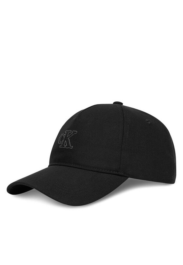 Calvin Klein Czapka z daszkiem Monogram Deboss Canvas Baseball LV04G5027G Czarny. Kolor: czarny. Materiał: bawełna