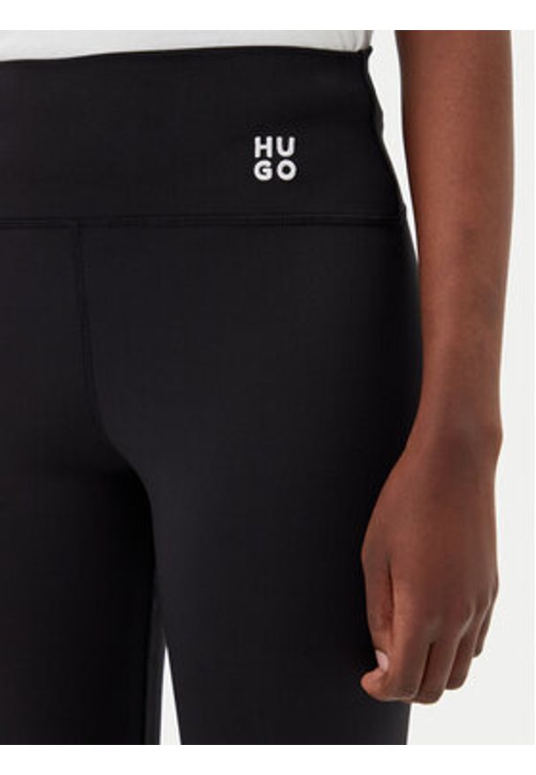 Hugo - HUGO Kolarki Nopardino 50545339 Czarny Slim Fit. Kolor: czarny. Materiał: syntetyk