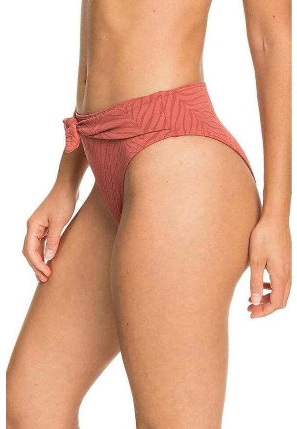 Dół od bikini Roxy Wild Babe. Kolor: brązowy. Materiał: nylon, elastan