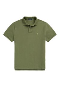 Polo Ralph Lauren Polo 710536856465 Zielony Slim Fit. Typ kołnierza: polo. Kolor: zielony. Materiał: bawełna #5