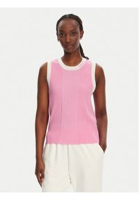 Liu Jo Sport Sweter TA5092 MS022 Różowy Regular Fit. Kolor: różowy. Materiał: syntetyk. Styl: sportowy