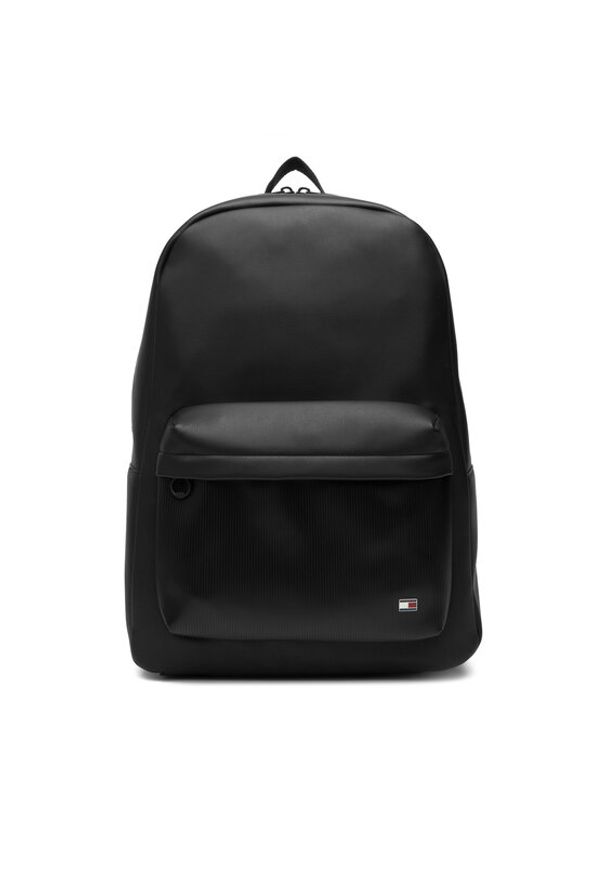 TOMMY HILFIGER - Tommy Hilfiger Plecak Th Flag Backpack AM0AM13984 Czarny. Kolor: czarny. Materiał: skóra