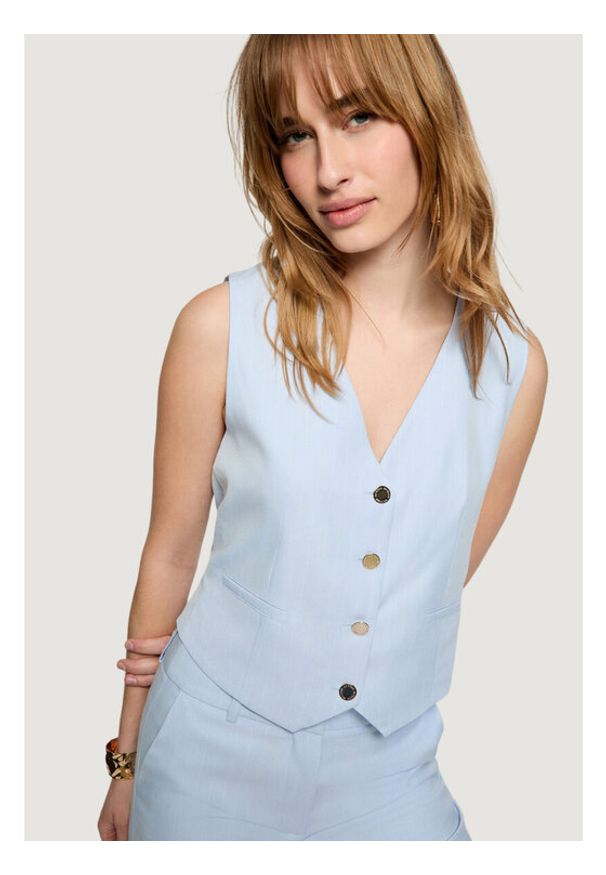 Morgan Kamizelka 261-CALCI.F Niebieski jasny Regular Fit. Kolor: niebieski. Materiał: syntetyk