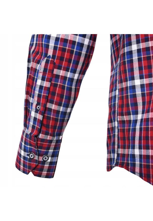 Casualowa Koszula, Kołnierzyk Button Down - Pako Jeans - Czerwona w Kratkę. Okazja: na co dzień. Typ kołnierza: button down. Kolor: czerwony. Materiał: bawełna. Wzór: kratka. Sezon: lato. Styl: casual