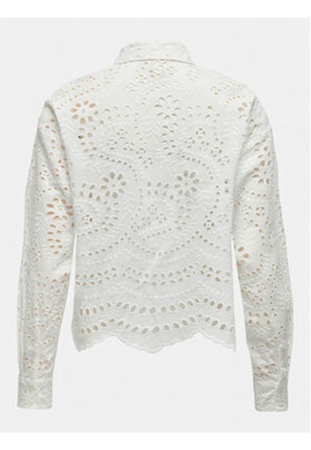 only - ONLY Koszula Bobby 15314566 Biały Cropped Fit. Kolor: biały. Materiał: bawełna