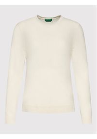 United Colors of Benetton - United Colors Of Benetton Sweter 1002D1K01 Beżowy Regular Fit. Kolor: beżowy. Materiał: wełna