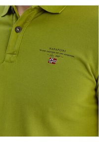Napapijri Polo Elbas NP0A4GDL Zielony Regular Fit. Typ kołnierza: polo. Kolor: zielony. Materiał: bawełna #3