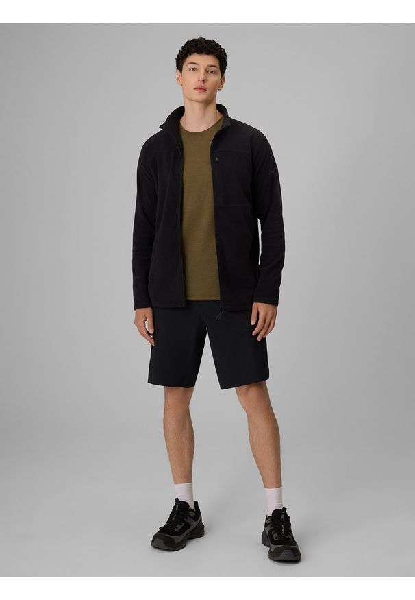 4f - 4F Polar regular bez kaptura męski - czarny M. Typ kołnierza: bez kaptura. Kolor: czarny. Materiał: polar. Długość: długie. Sport: turystyka piesza