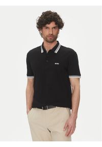 BOSS Polo Paddy 50469055 Czarny Regular Fit. Typ kołnierza: polo. Kolor: czarny. Materiał: bawełna