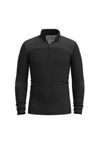 Bluza termoaktywna męska Smartwool Intraknit Thermal Merino Base Layer 1/4 Zip. Kolor: czarny. Materiał: wełna. Sport: turystyka piesza #2