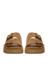 Badura Klapki CYCLAMEN-80033-25 Beżowy. Kolor: beżowy. Materiał: zamsz, skóra #8