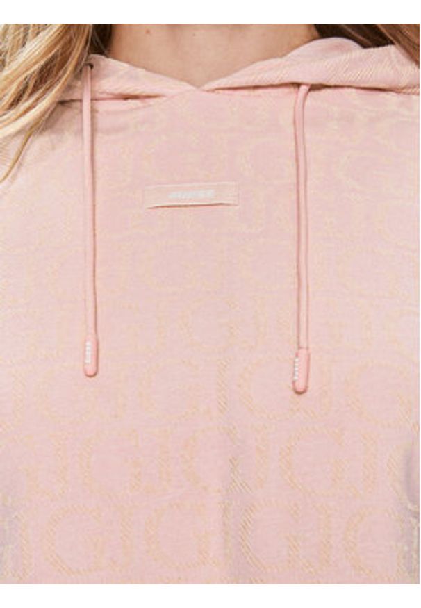 Guess Bluza Gj Logo V4RQ14 KC2W0 Różowy Regular Fit. Kolor: różowy. Materiał: bawełna