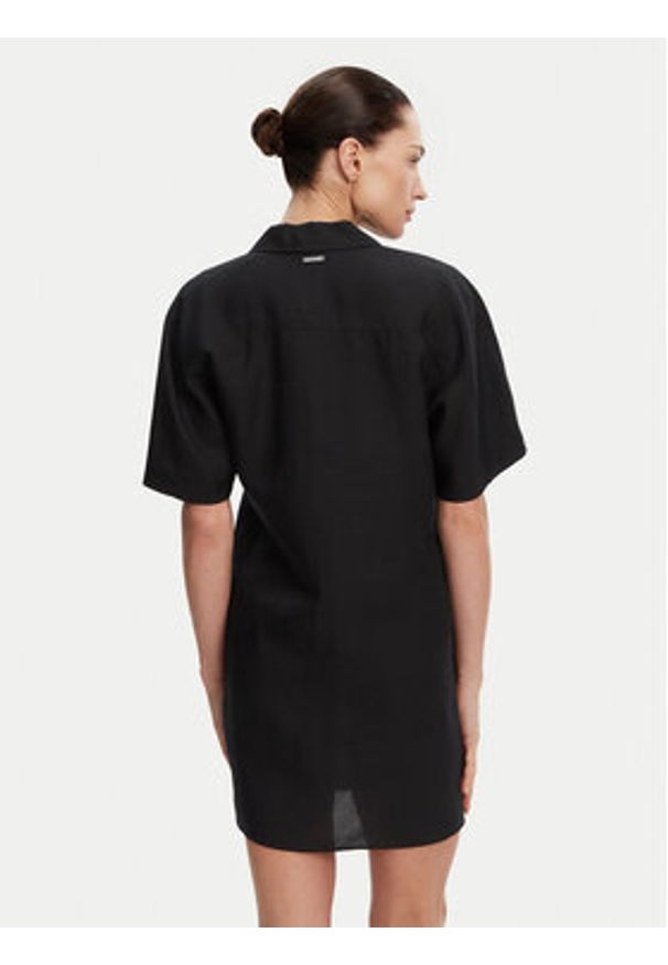Calvin Klein Sukienka codzienna K20K208382 Czarny Relaxed Fit. Okazja: na co dzień. Kolor: czarny. Materiał: lyocell. Typ sukienki: proste. Styl: casual