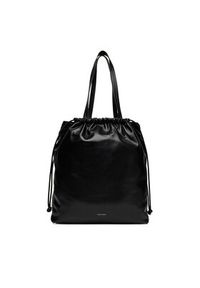 Calvin Klein Torebka Drawstring Tote LV04K3159G Czarny. Kolor: czarny. Materiał: skórzane #4