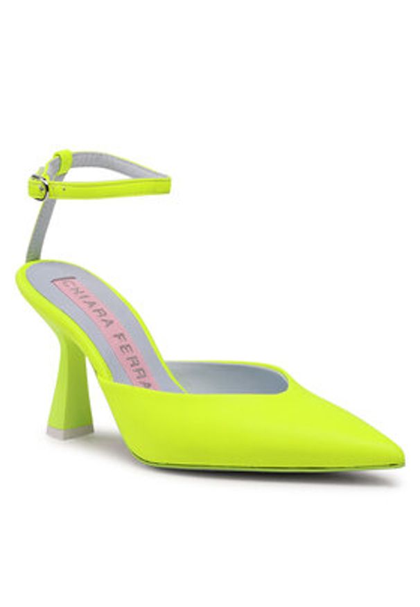 Chiara Ferragni Sandały CF3144-036 Żółty. Kolor: żółty. Materiał: skóra
